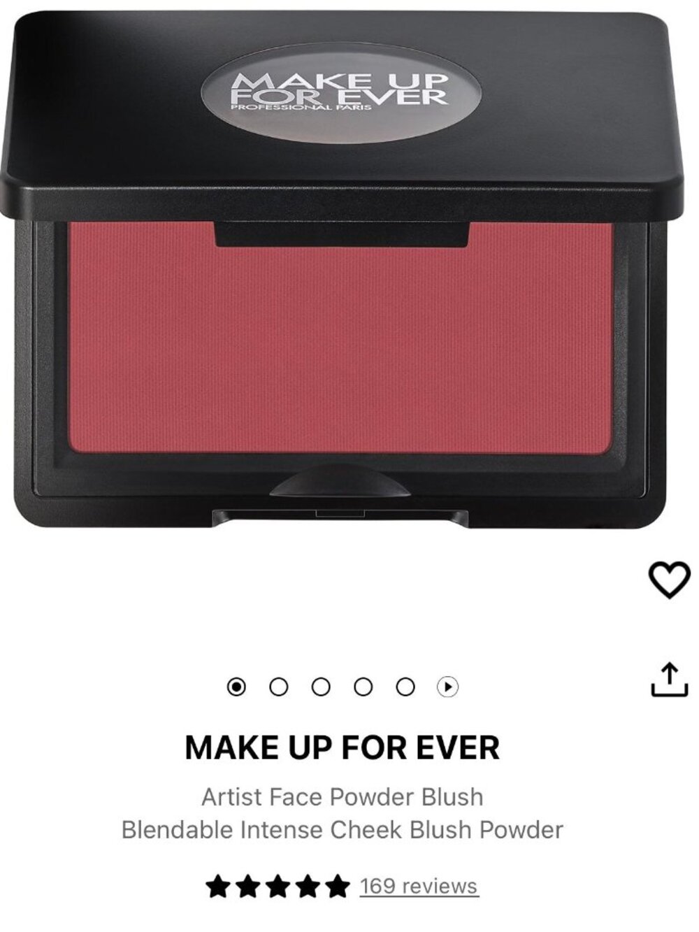 Make Up For Ever Artist Face Powder Blush - B260 Limitless Berry